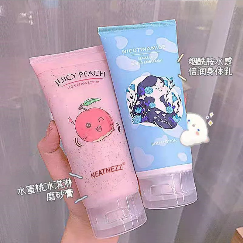 【赵露思】水蜜桃身体磨砂膏身体乳全身去角质去鸡皮疙瘩烟酰胺