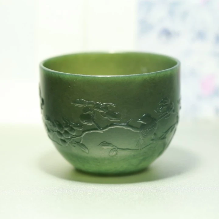 1-231 蒋宏利和田玉 花鸟杯