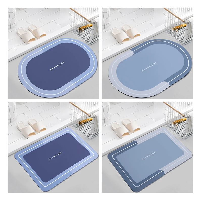 纳米硅藻泥吸水脚垫软硅藻泥地垫浴室卫生间速干防滑地垫厨房地垫