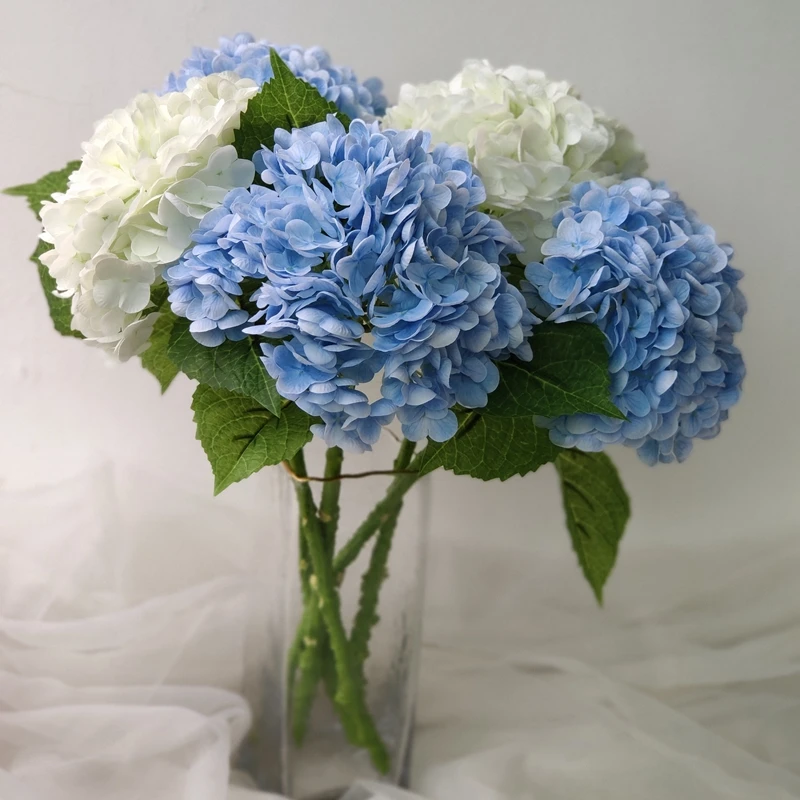 仿真绣球花保湿手感假花客厅玄关装饰茶几花束餐桌卧室花束小清新
