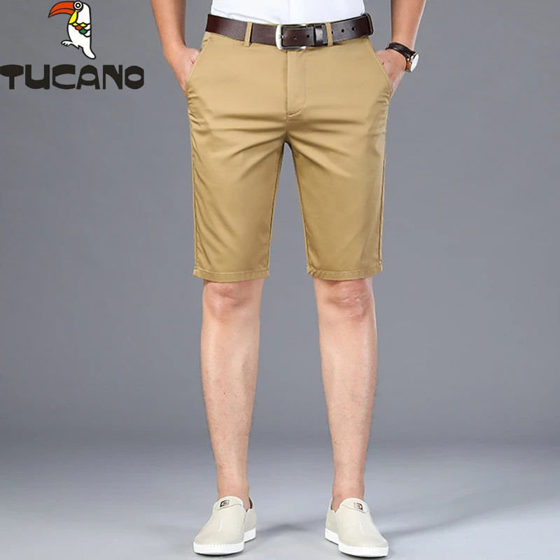 啄木鸟休闲裤男夏季薄款男士新款中老年商务直筒中裤男装五分裤子