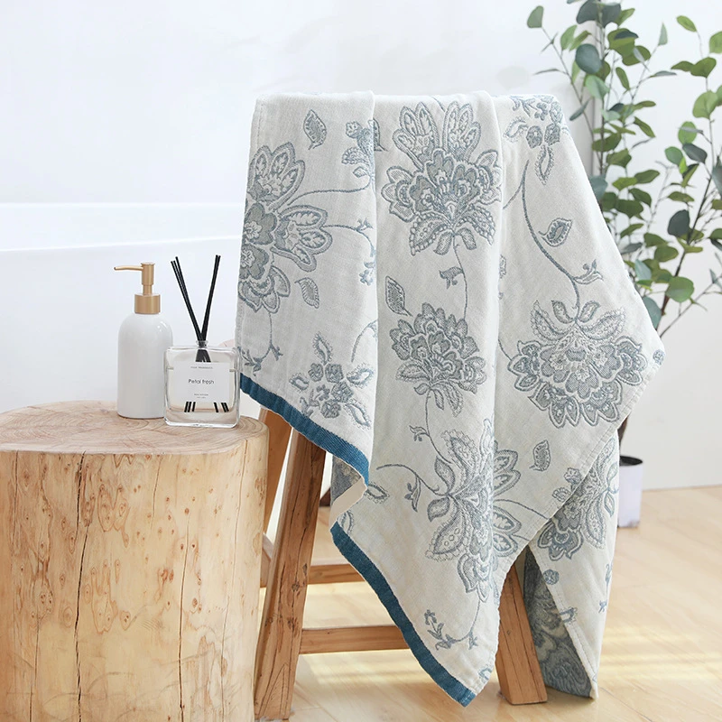 新款棉质四层纱布浴巾日系成人大毛巾70*140cm家用水洗棉沙滩巾