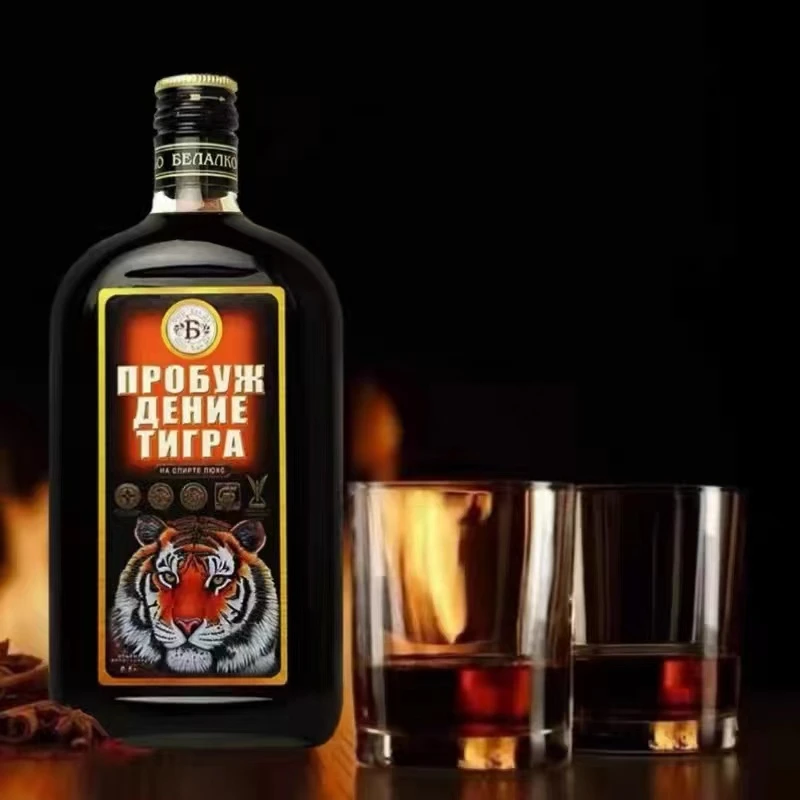 俄罗斯虎头图案原装进口伏特加洋酒丛林配制酒