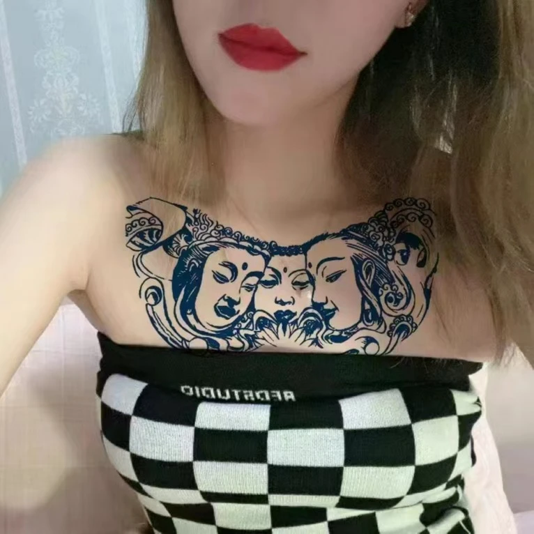 【草本贴纸*花甲三面佛GZXT-015款】防水耐磨  简单  贴画  好看