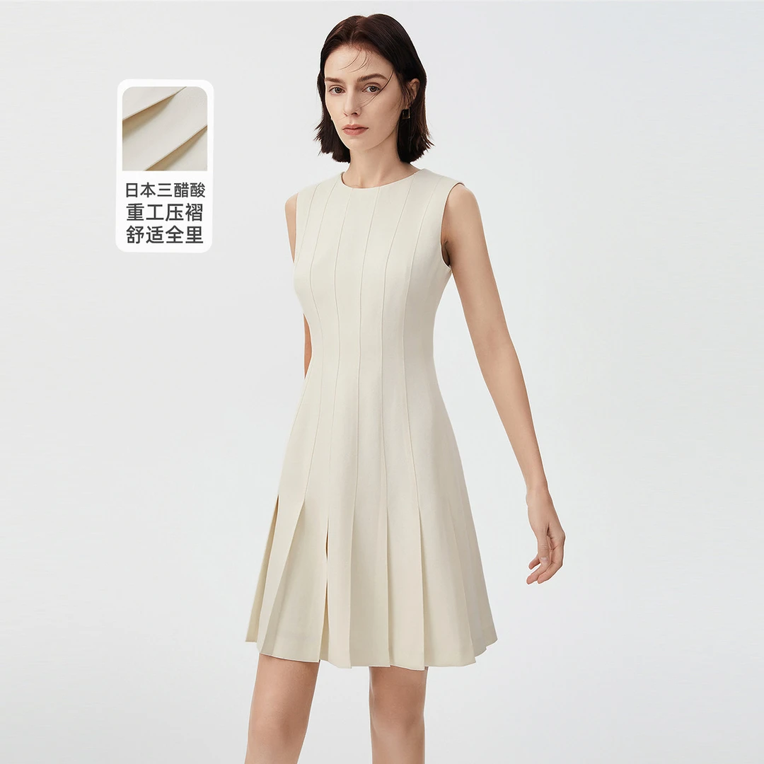 【三醋酸Basic衣橱】朗姿法式轻礼服白色连衣裙夏新款裙子高级感
