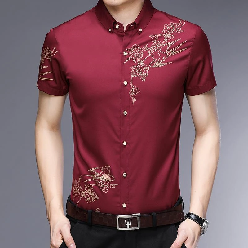 喜公公礼服结婚宴装父亲婚礼服岳父喜婚庆爸爸男装老丈人夏装衬衫