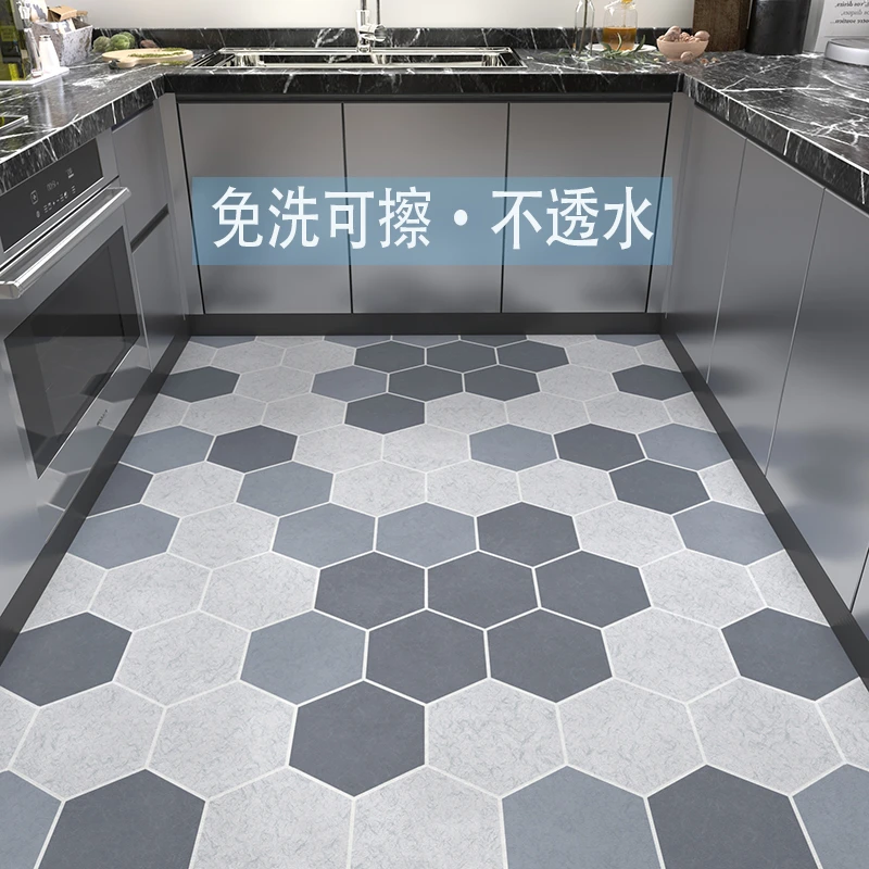 厨房地垫整铺防滑防油防水免洗可擦pvc地板垫子厨房地毯耐脏脚垫