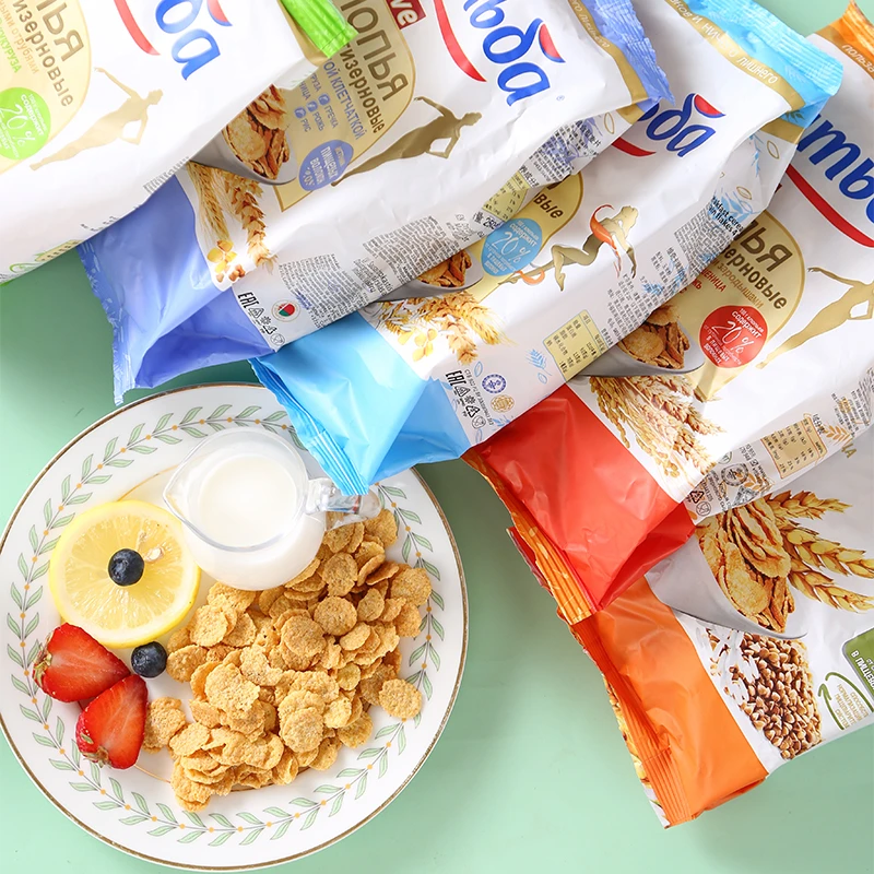 【晨弟缇娜】白俄罗斯进口即食麦片玉米片250克*3袋