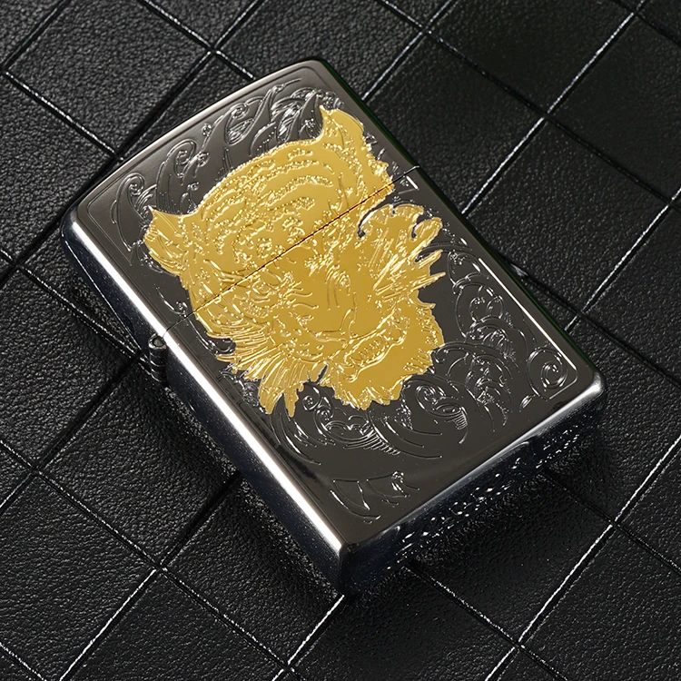 ZORRO佐罗黑金虎头防风打火机