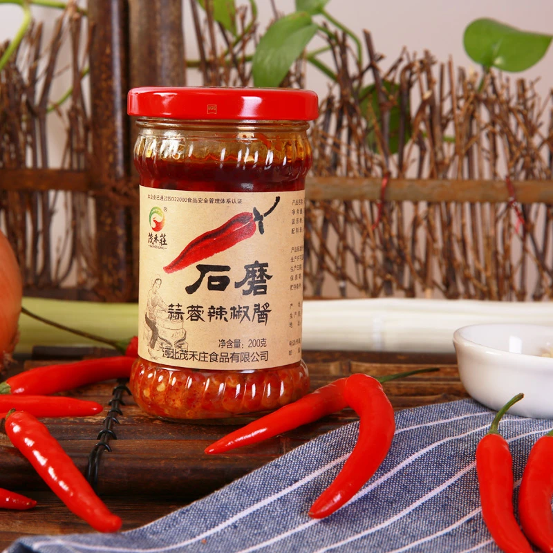 茂禾庄石磨蒜蓉辣椒酱200g*1瓶装