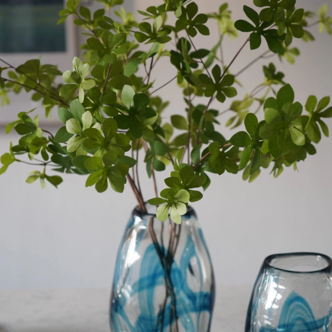 仿真花70CM日本吊钟枝绿色 6枝装