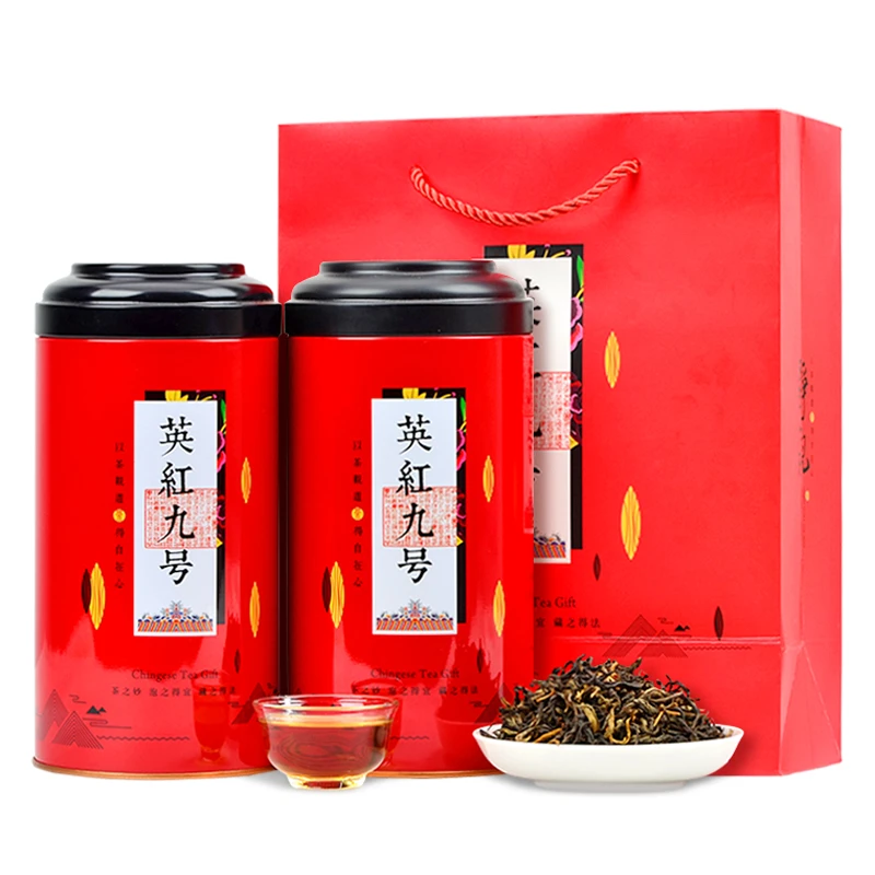 蓝翼英红九号英德原产红茶新茶春茶9号红茶蜜兰浓香型罐装礼盒装