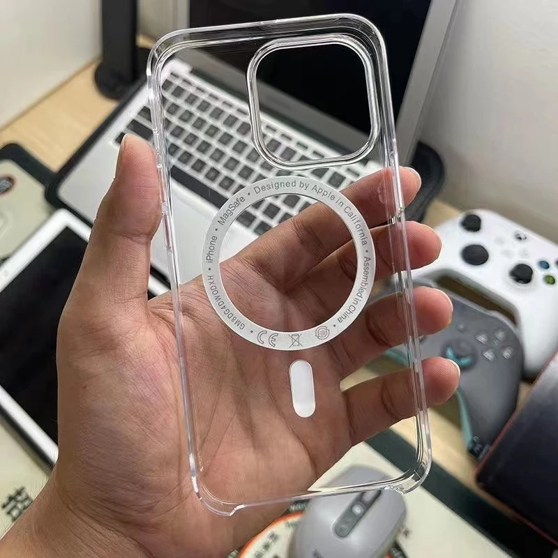 磁吸动画弹窗三包透明适用iphone16promax苹果15/14不发黄手机壳