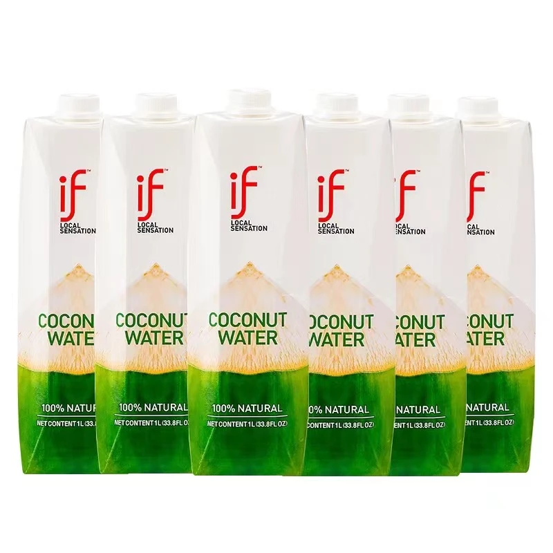 if椰子水1L*6瓶纯椰子汁1000ml大瓶泰国进口椰青饮料椰子鸡火锅