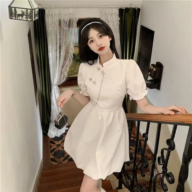 复古盘扣时尚连衣裙