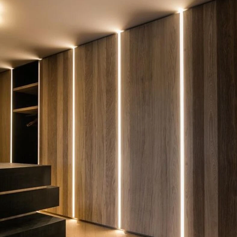 嵌入式明装暗装线条灯无边框铝槽LED灯带线形灯天花板客厅线性灯