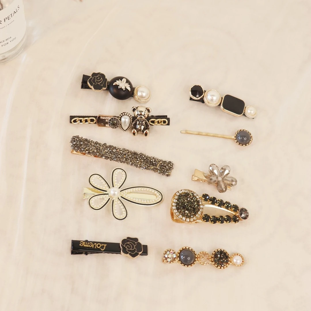 CHIMERA/奇美拉 锌合金莫桑石发饰 10件韩版爆款侧边刘海发夹发饰