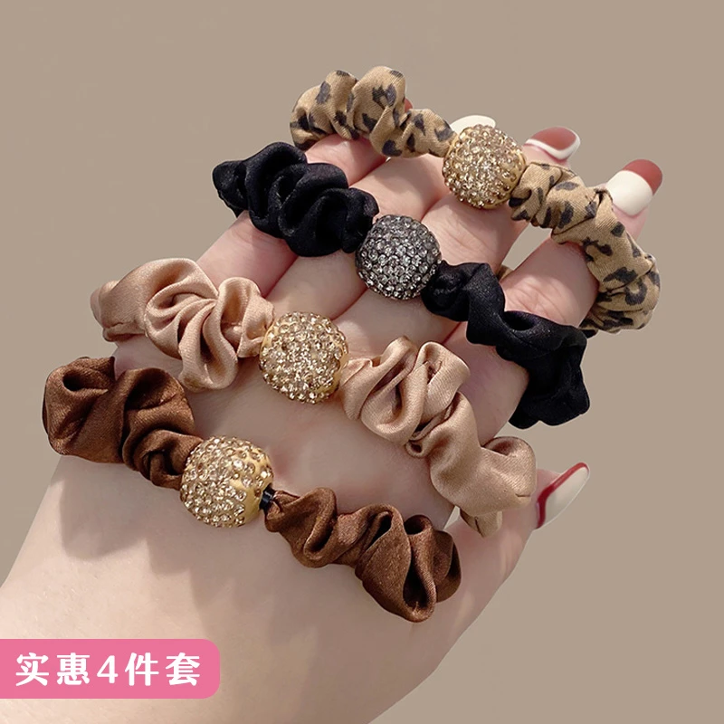CHIMERA/奇美拉时尚韩风豹纹混色小肠发圈头绳成人高弹力发绳耐用