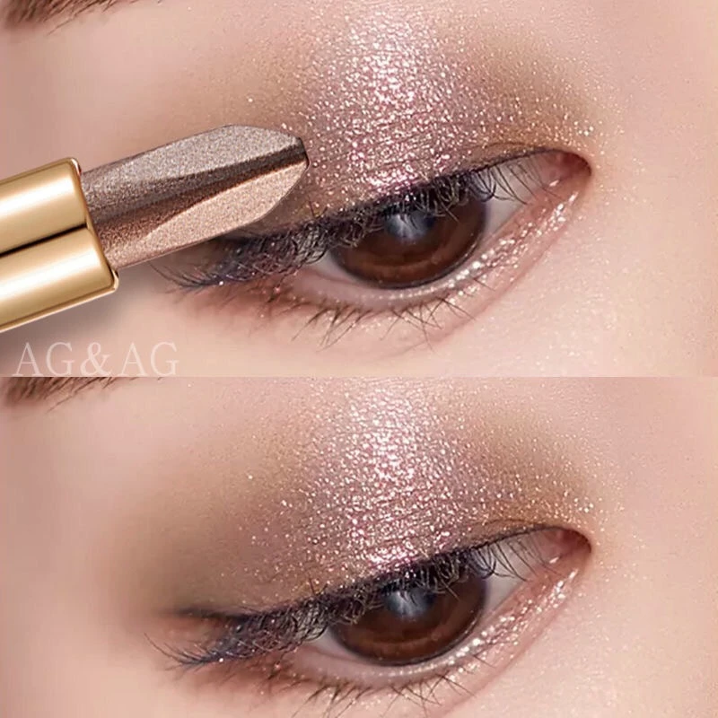 AGAG双色懒人眼影棒防水防汗一笔成型细腻不飞粉不晕染带化妆镜