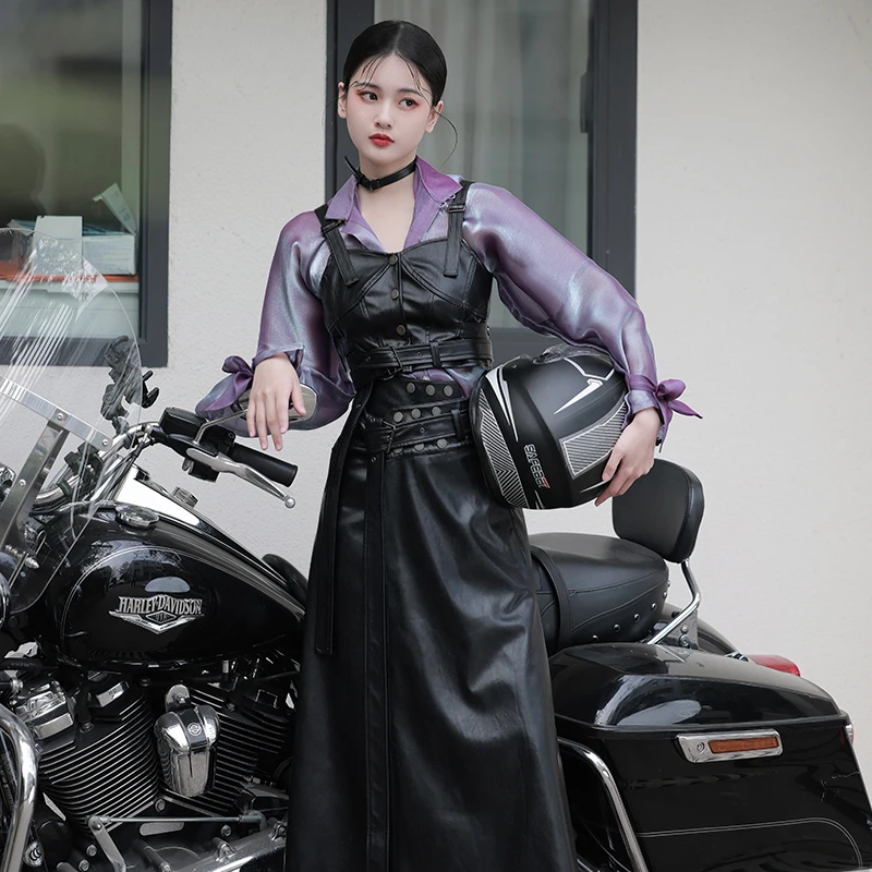 瞳莞汉服女2022年新款四月夜夏季日常对襟直袖短衫皮裙可日常