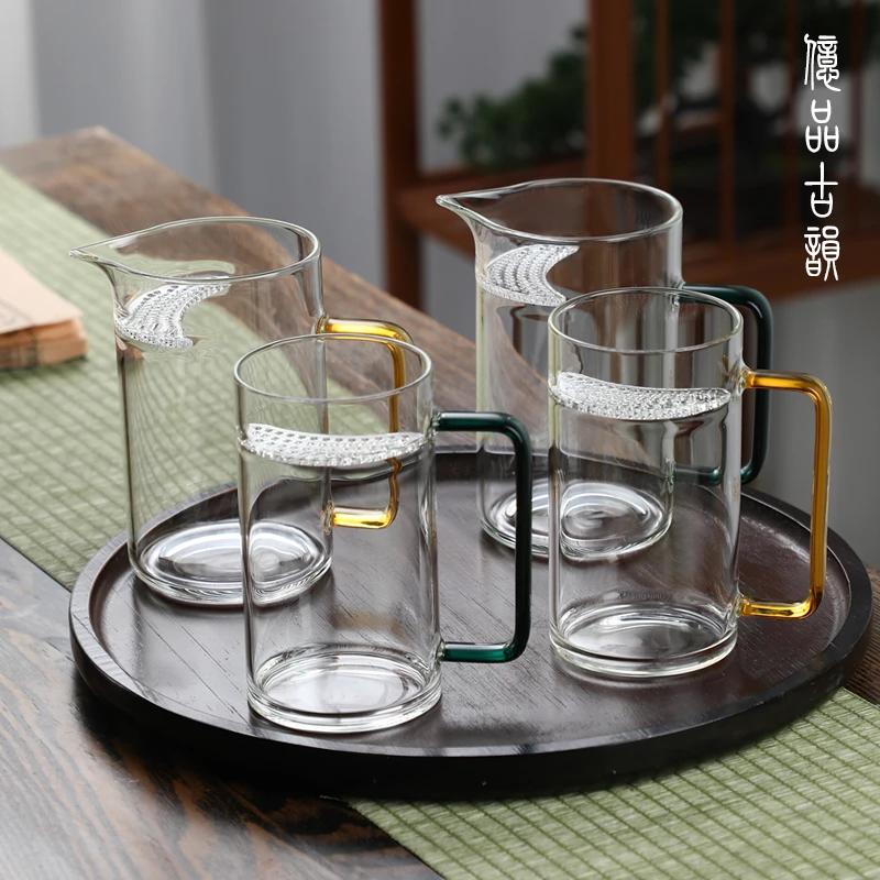 亿品古韵绿茶杯茶水分离家用泡茶杯玻璃杯泡茶高颜手工夫茶品茗杯
