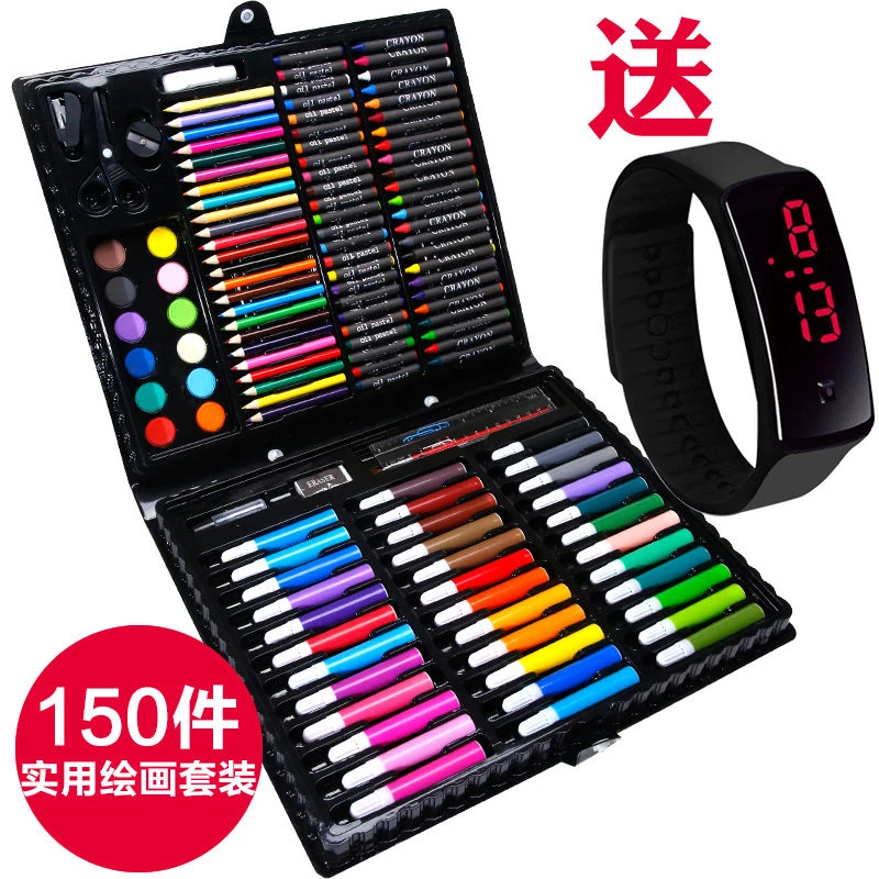 儿童画笔套装小学生画画工具美术用品蜡笔绘画水彩笔套装文具礼盒