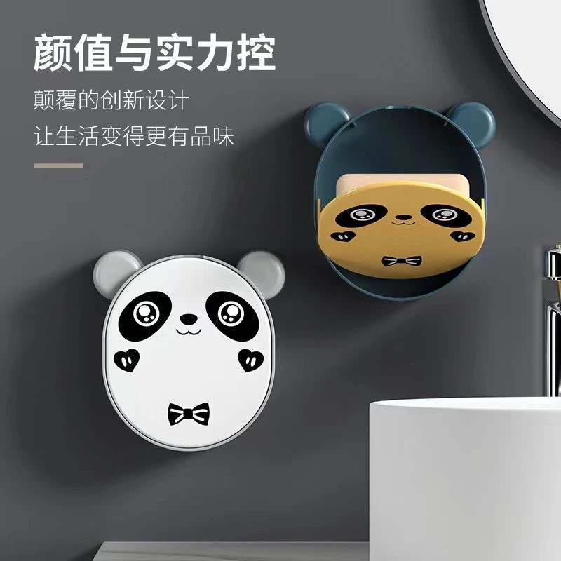 香皂肥皂盒沥水新款可爱家用翻盖洗衣皂盒置物架免打孔壁挂式皂架