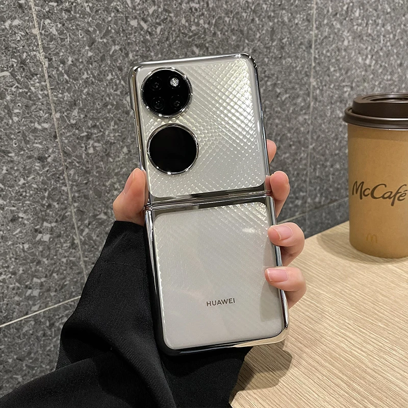 华为P50pocket手机壳全包防摔P50宝盒保护壳电镀幻影Pocket S外壳