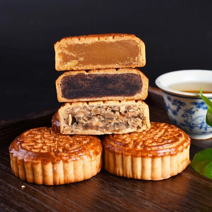东湖广式五仁月饼100g豆沙月饼100g莲蓉月饼100g中秋节送礼佳品