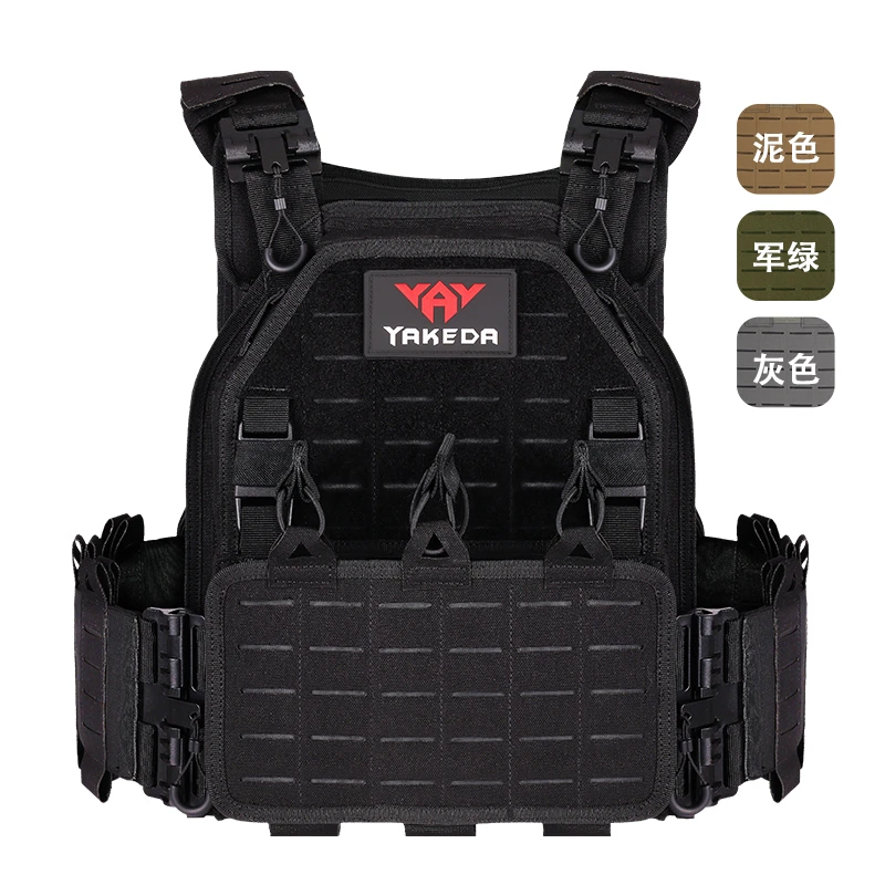 YAKEDA/雅科达夏季新款cs战斗背心6094快拆轻薄战术马甲黑色装备