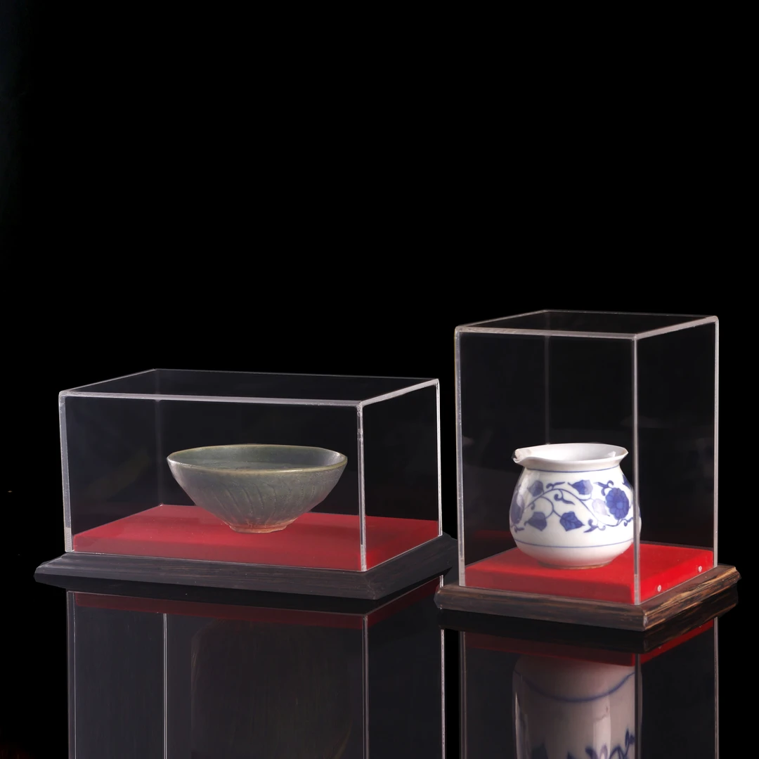 有机玻璃罩亚克力防尘罩工艺品摆件透明玉器佛像展示实木罩子定制