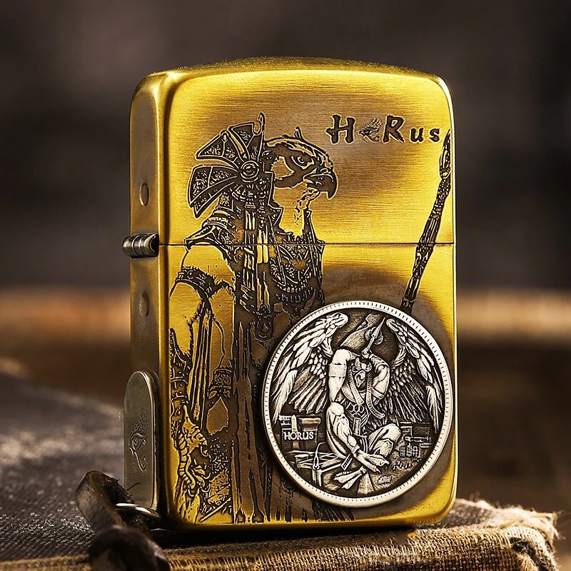 ZIPPO/之宝1941阿努比斯-荷鲁斯正品防风火机男士高档礼物TCX1H1