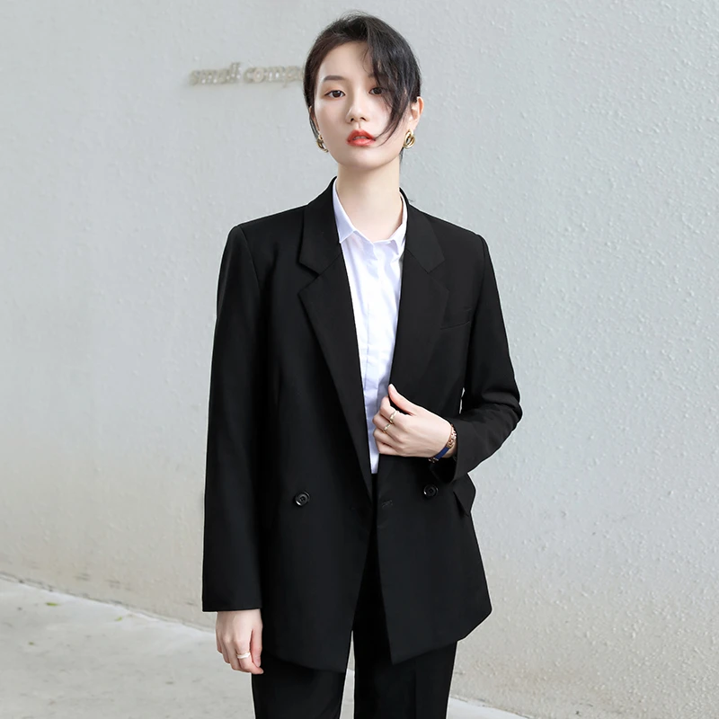 春秋新款西装外套气质套装女黑色休闲职业西服时尚大学生面试正装