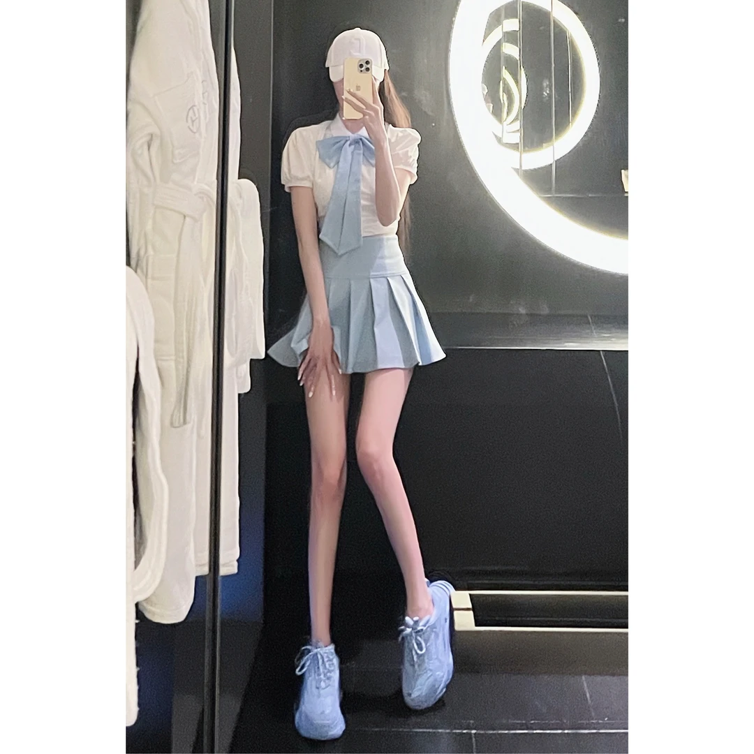 清仓【baby蓝太吸睛】精致JK学院风气质套装辣妹小个子高腰时尚