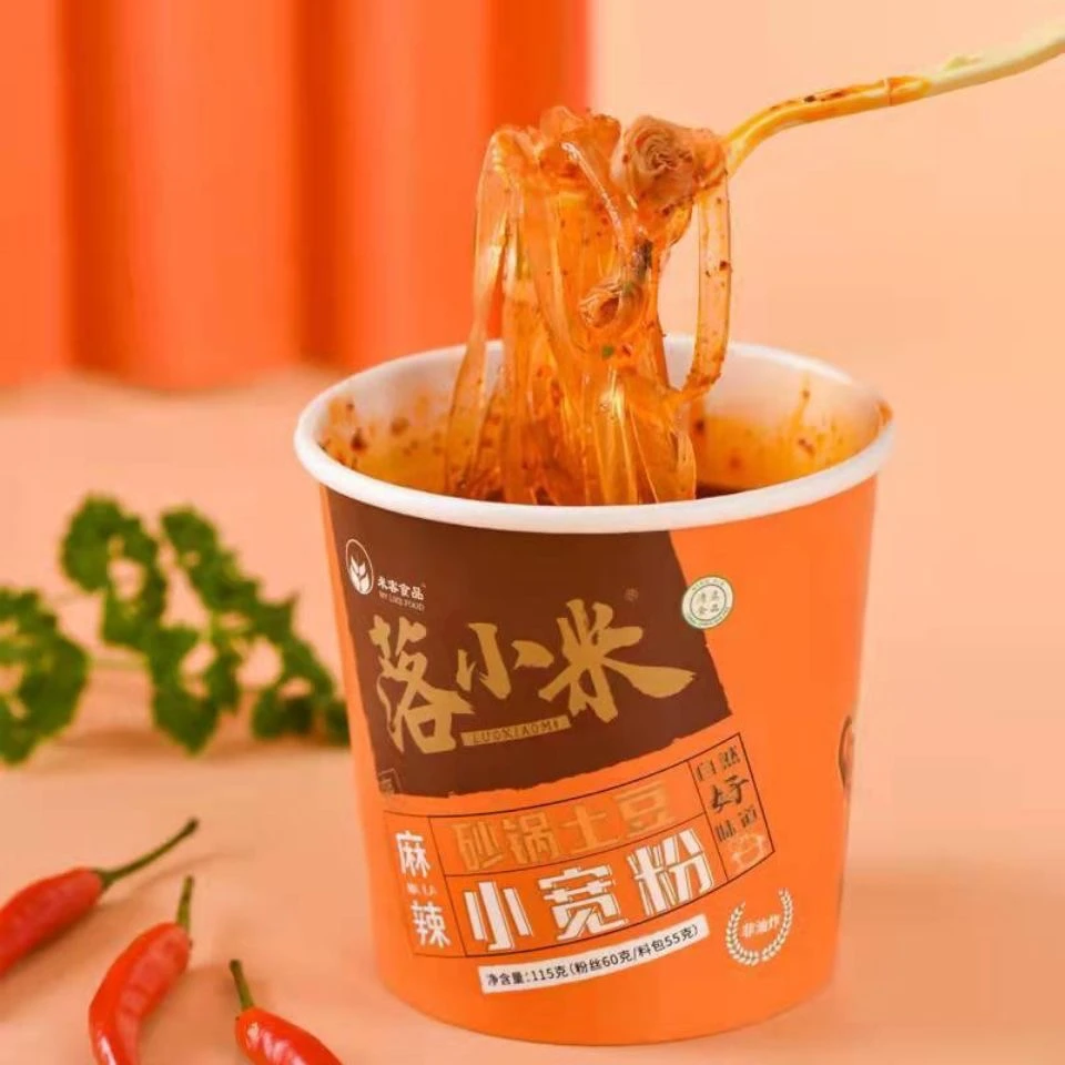 清真落小米砂锅土豆 小宽粉 麻辣鲜香  116克*6桶 新疆 西藏 包邮