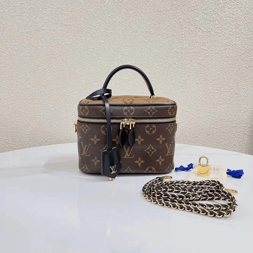 95新 LouisVuitton/路易威登 7姐福利/拼色化妆包 vanity pm