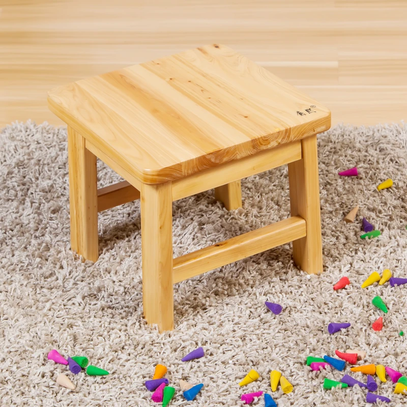 康熙实木小凳子家用客厅沙发小板凳木头换鞋方凳矮椅子小孩结实