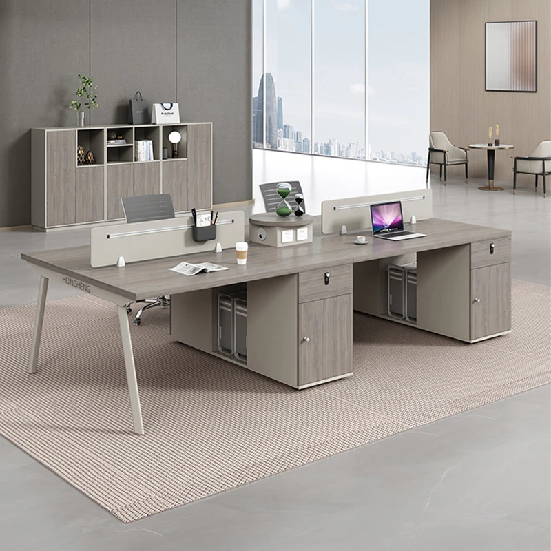 办公桌职员4人位屏风工作位2/6人工位电脑桌简约员工办公桌椅组合