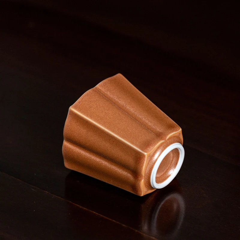 百垚纯手工窑变四方主人杯单杯品茗杯中式陶瓷茶道功夫茶具小口杯