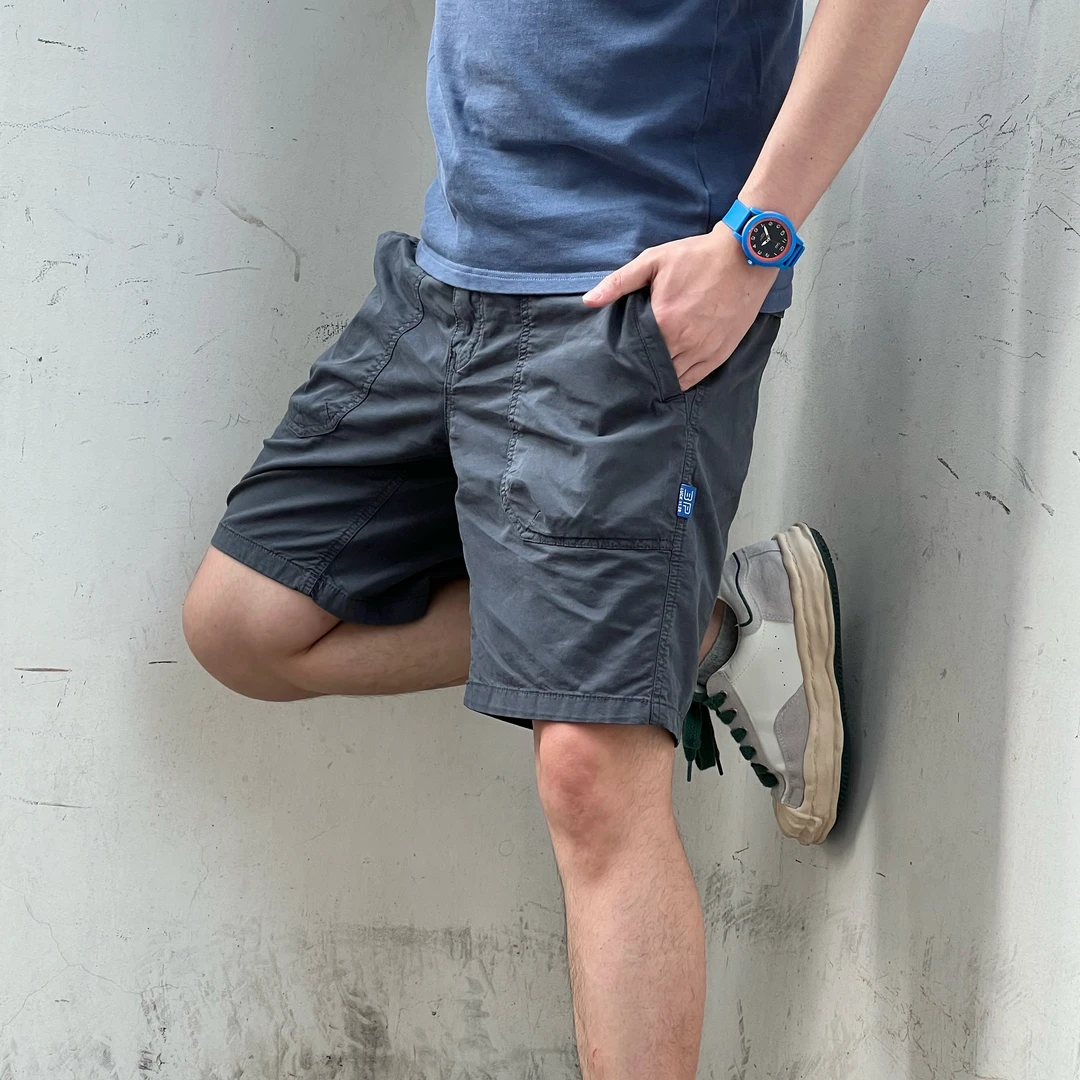 夏季短裤舒适棉休闲裤男直筒宽松弹力五分裤工装裤