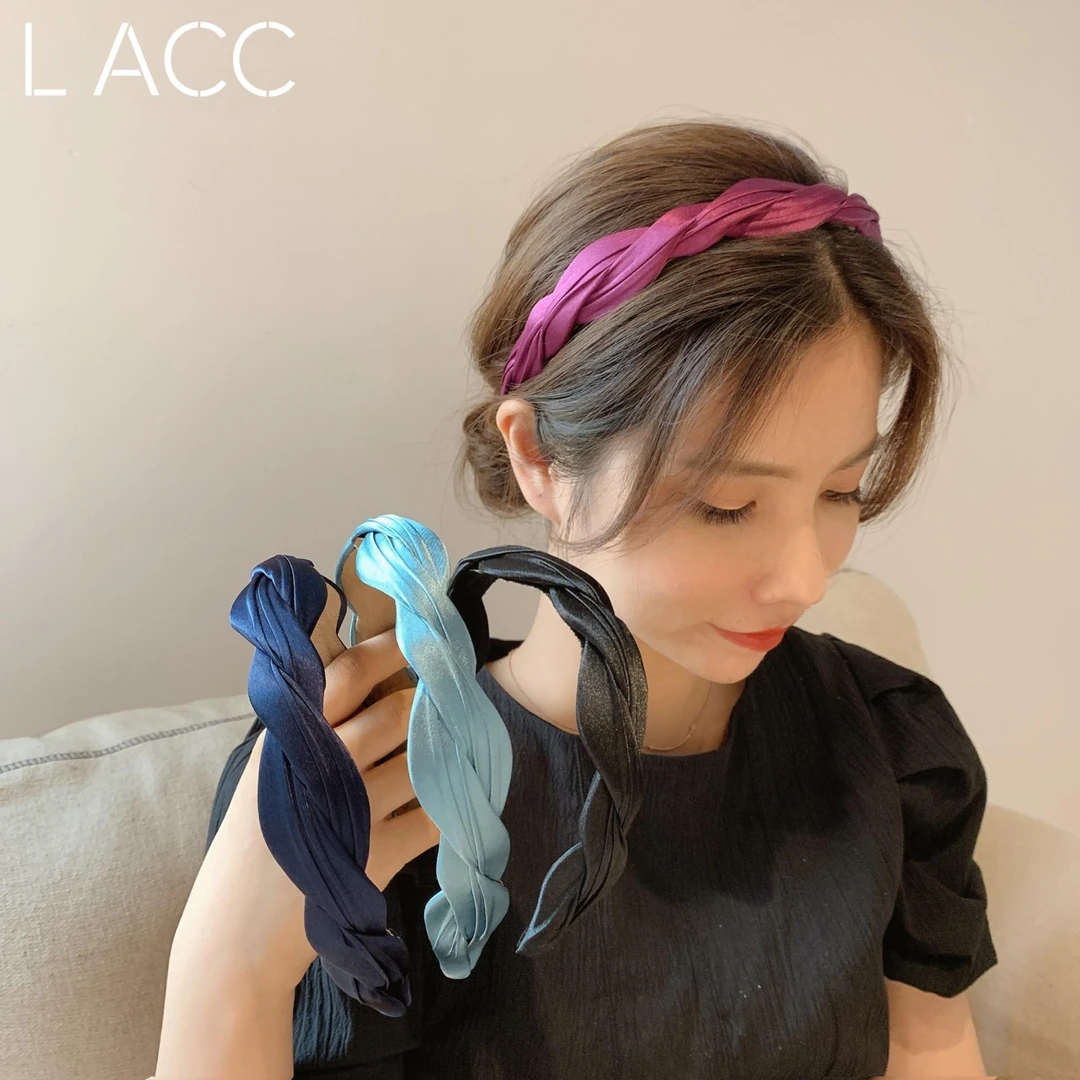 布艺发饰 韩国饰品东大门春夏麻花发箍法式优雅头箍发卡头箍压发