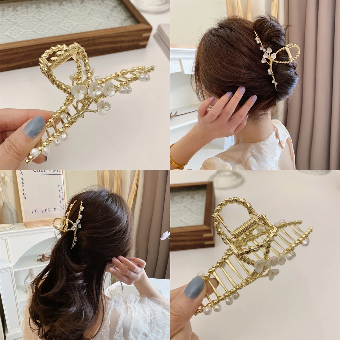 高级气质温柔女神抓夹发饰头饰后脑勺盘发气质百搭大号鲨鱼夹时尚