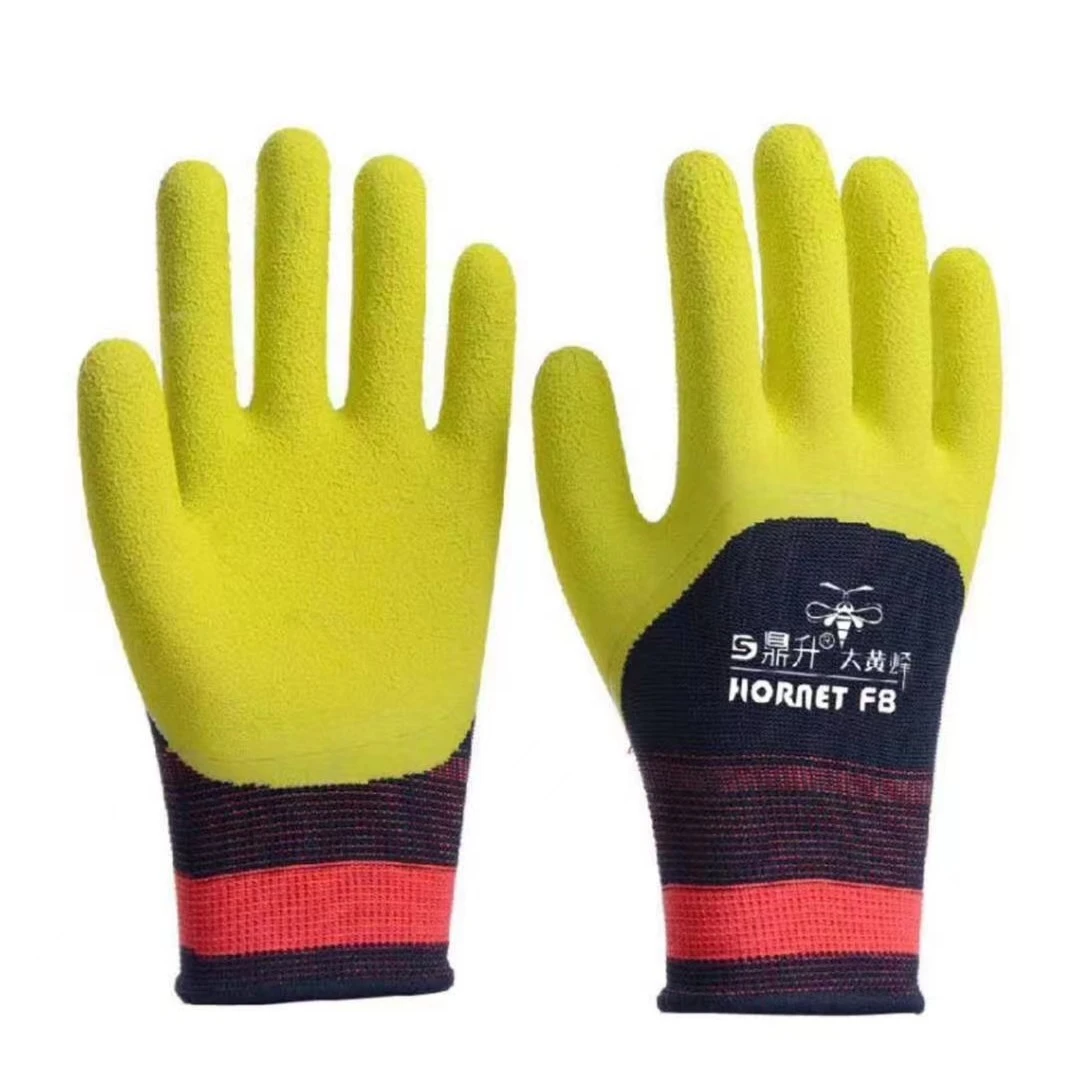 鼎升大黄蜂F8天然乳胶发泡透气透气防滑护手加厚耐磨干活防烫