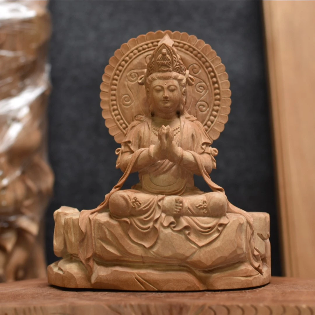 【有间】印度老山檀香观音摆件纯手工雕刻迈索尔送人收藏送礼纯天然