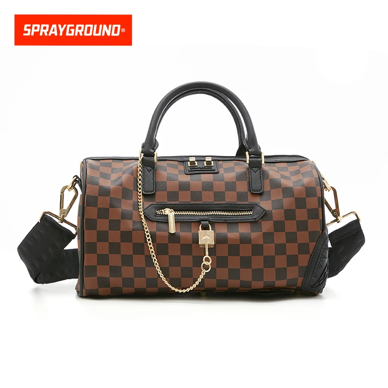 SPRAYGROUND 鲨鱼嘴新款方格手提包单肩大容量时尚潮牌 W0815518