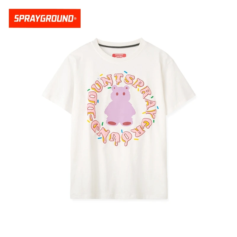 SPRAYGROUND鲨鱼嘴宽松圆领短袖鬼脸白色休闲夏季新款DR W0820240