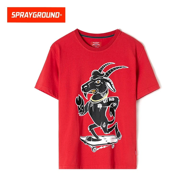 SPRAYGROUND鲨鱼嘴圆领休闲短袖纯棉夏季新款户外潮牌DR W0720274