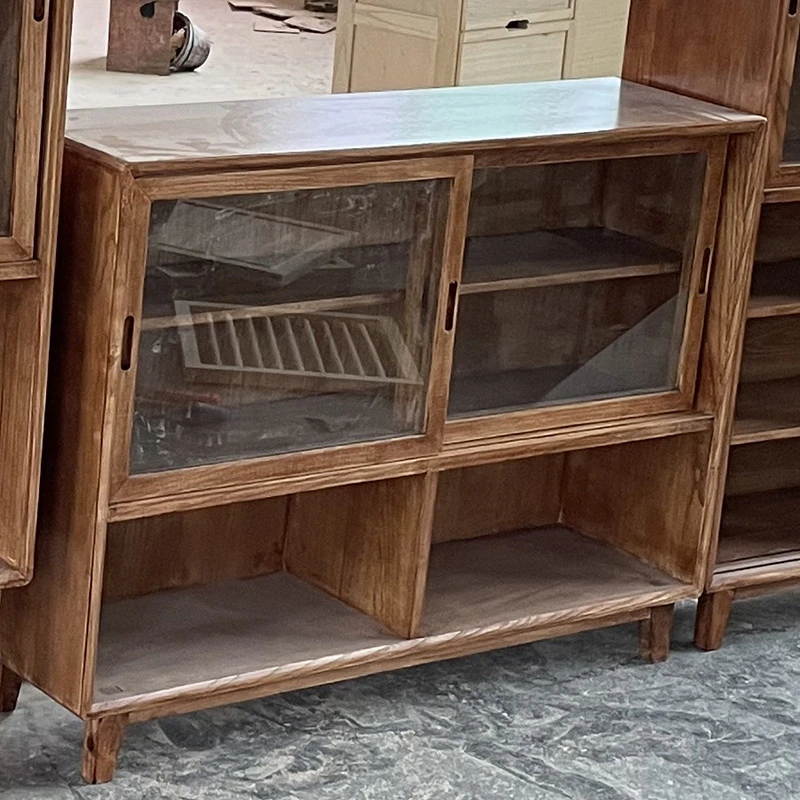 北欧实木餐边柜现代简约一体靠墙家用客厅茶水柜日式原木储物矮柜