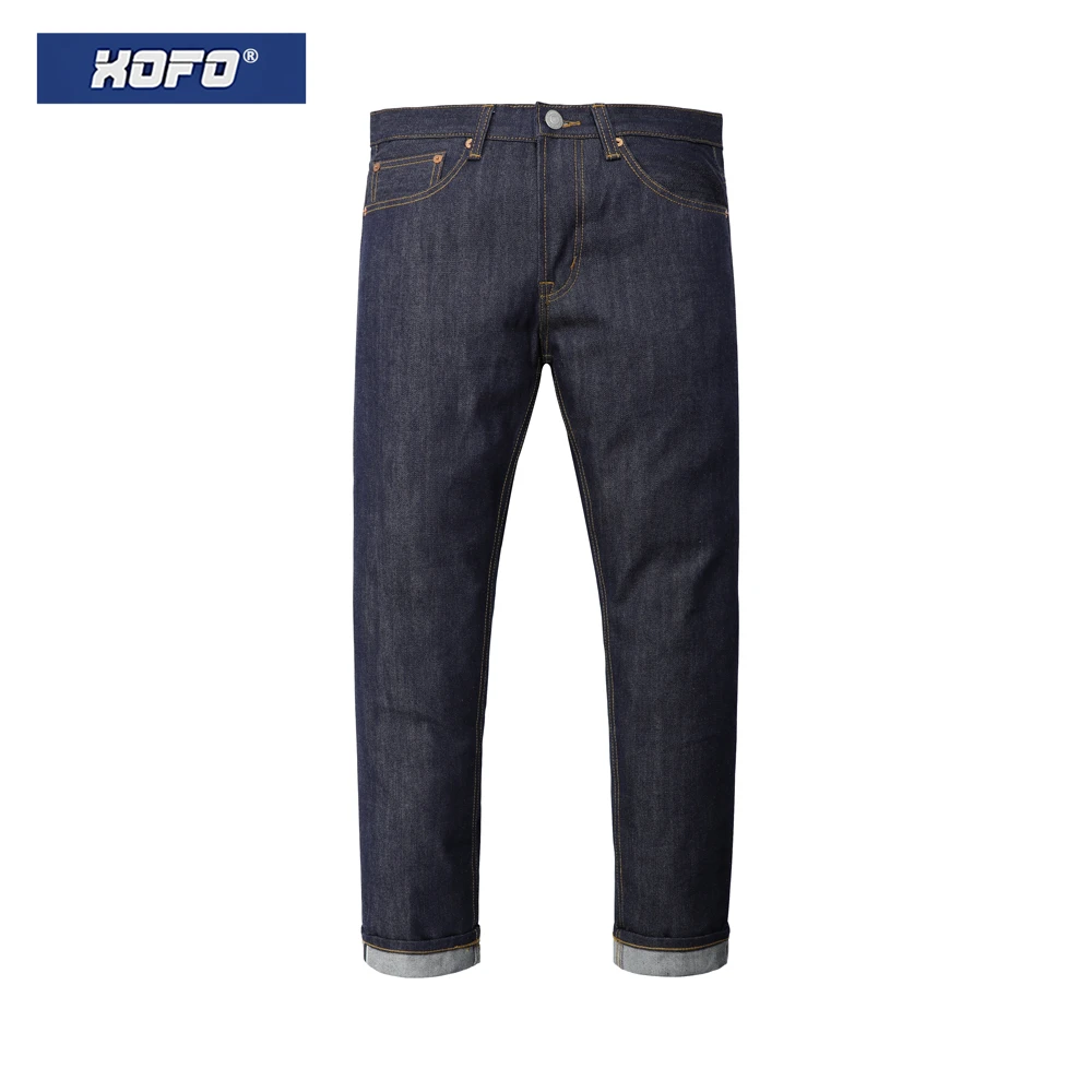 原色原浆养牛 原宿复古高端原牛 直筒宽松赤耳丹宁牛仔裤男110