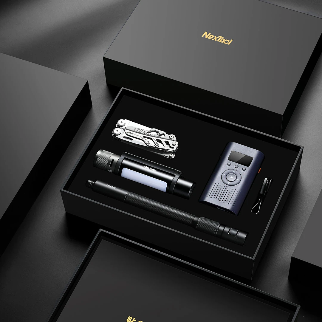 NexTool/纳拓应急宝伸缩棍多功能钳雷鸣手电家庭应急耀黑礼盒工具